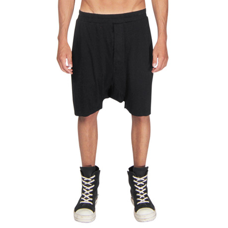 Drop Crotch Jersey Shorts // Black (S)