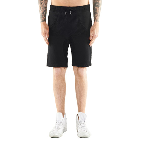 Jasper Drop Sweat Shorts // Black (S)