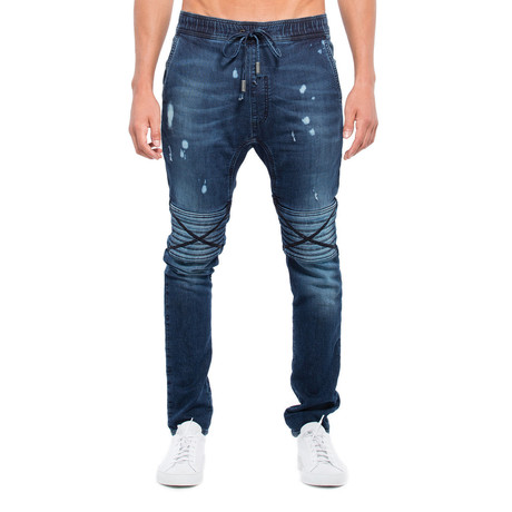 Damian Moto Sweat Jeans // Blue Velvet (S)