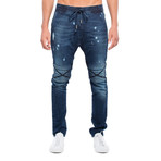 Damian Moto Sweat Jeans // Blue Velvet (S)