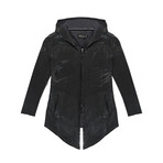 Waxed Legacy Zipper Cardigan // Onyx (S)