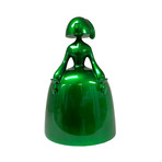 Menina Inspired, Resin Sculpture // Metallic Green