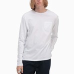 Long Sleeve Crew Pocket Tee // White (S)