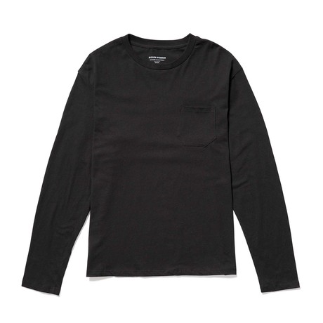 Long Sleeve Pocket Tee // Black (S)