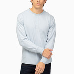 Long Sleeve Henley // Blue Gray (2XL)