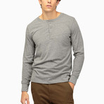 Long Sleeve Henley // Heather Gray (2XL)