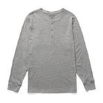 Long Sleeve Henley // Heather Gray (2XL)