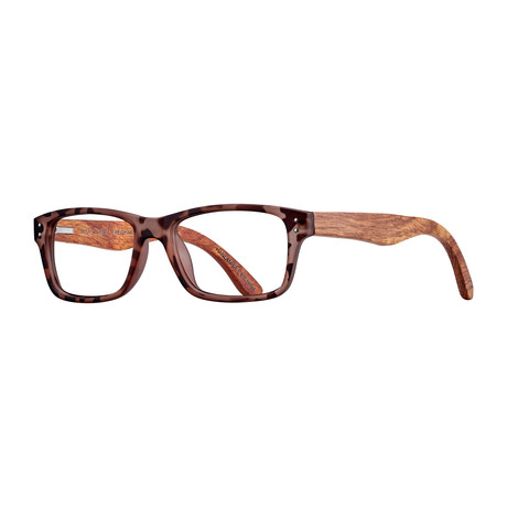 Woodland Blue Light Blocking Readers // Matte Gray Tortoise + Walnut Wood (+0.00)