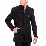 Alaska Coat // Plaid Black (L)