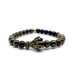 The Hero Bracelet // Metallic Brown Iris + Gold + Gloss Black (Small/Medium)