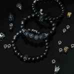 The Immortal Bracelet // Flat Black + Gun Metal + Silver (Small/Medium)