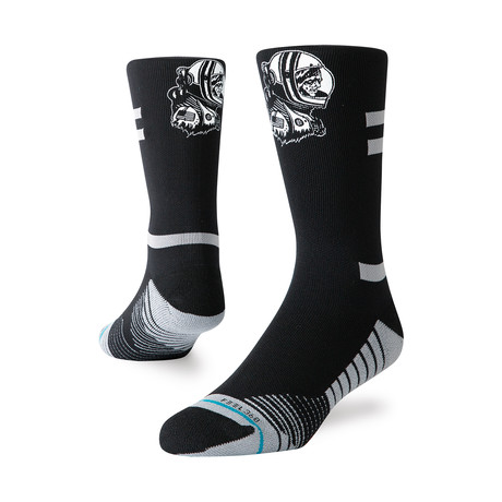 Zombie Astronaut Crew Socks // Black (S)