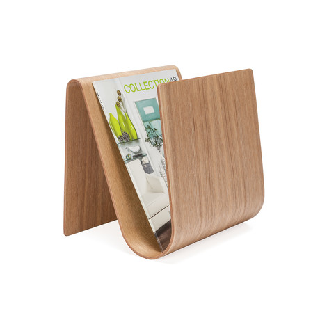 Kento Curve Wooden Magazine Rack