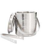 Axis Bold Rib Double Wall Ice Bucket + Tongs