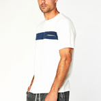 Lamar Bold Stripe Pocket Tee // White (M)