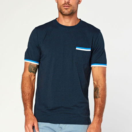 Laramie Triblend Pocket Tee // Navy (XS)