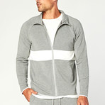 Gideon Feather Fleece Track Jacket // Heather Gray (L)