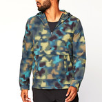 Boyd Eco Tech Stretch Printed Half-Zip Windbreaker // Multicolor (XS)