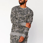 Brooks Camo Triblend Pullover // Heather Gray (S)