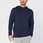 Gabriel Feather Fleece Pullover Hoodie // Navy (XS)