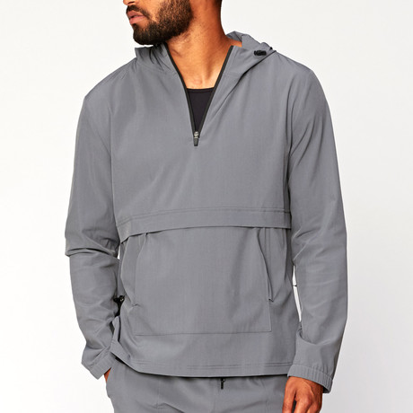 Boyd Eco Tech Stretch Half-Zip Windbreaker // Gray (XS)