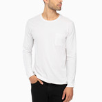 Long Sleeve Henley // White (L)