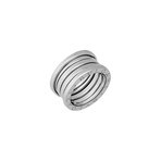Bulgari 18k White Gold B.Zero1 4 Band Ring // Ring Size: 5.25 // Pre-Owned