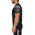 Skull Short-Sleeve + Long-Cut Shirt // Black (M)