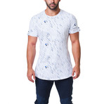 Short-Sleeve + Long-Cut Shirt // Splash White (L)