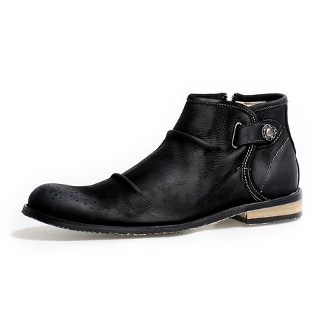 Side Button Ankle Boots // Black (Euro: 38)