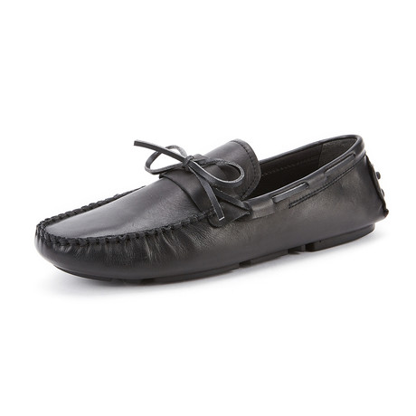 Bow Pointed Toe Loafer // Black (Euro: 38)