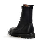 Rebellious Calf Length Biker Boots // Black (Euro: 38)