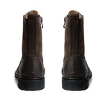 Rebellious Calf Length Biker Boots // Brown (Euro: 44)