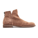 Basic Round Toe Suede Ankle Boots // Brown (Euro: 43)