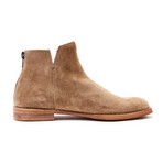 Basic Round Toe Suede Ankle Boots // Camel (Euro: 39)