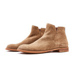 Basic Round Toe Suede Ankle Boots // Camel (Euro: 42)