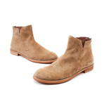 Basic Round Toe Suede Ankle Boots // Camel (Euro: 43)