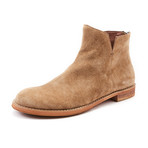 Basic Round Toe Suede Ankle Boots // Camel (Euro: 39)