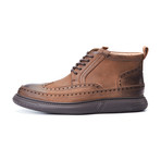 Cushion Ankle Hi-Top Brogues // Brown (Euro: 39)