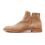 Basic Round Toe Suede Ankle Boots // Camel (Euro: 39)