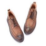 Cushion Ankle Hi-Top Brogues // Brown (Euro: 40)