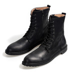 Rebellious Calf Length Biker Boots // Black (Euro: 41)