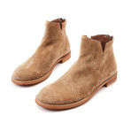 Basic Round Toe Suede Ankle Boots // Camel (Euro: 42)