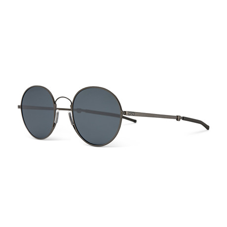 ThinOptics // Unisex Round Polarized Sunglasses // Gunmetal + Gray Mirror