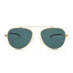 ThinOptics // Unisex Aviator Polarized Sunglasses // Gold + Green