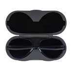 ThinOptics // Unisex Aviator Polarized Sunglasses // Black + Gray Mirror