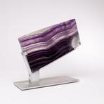 Mexican Banded Purple Fluorite + Aluminum Base V2