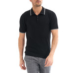 Zenone Short Sleeve Polo // Black (Medium)