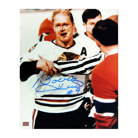 Bloody Bobby Hull // Autographed Chicago Blackhawks Photo