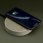 Oslo Energy // Wireless Charging Station + Bluetooth Speaker (Dark Gray + Gray)